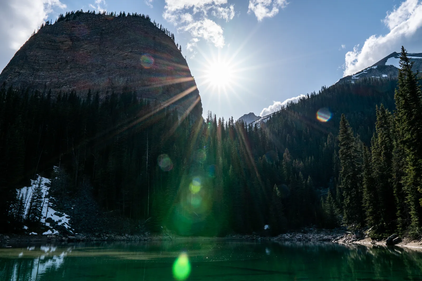 On the way to Lake Agnes, taking a stop at Mirror Lake
